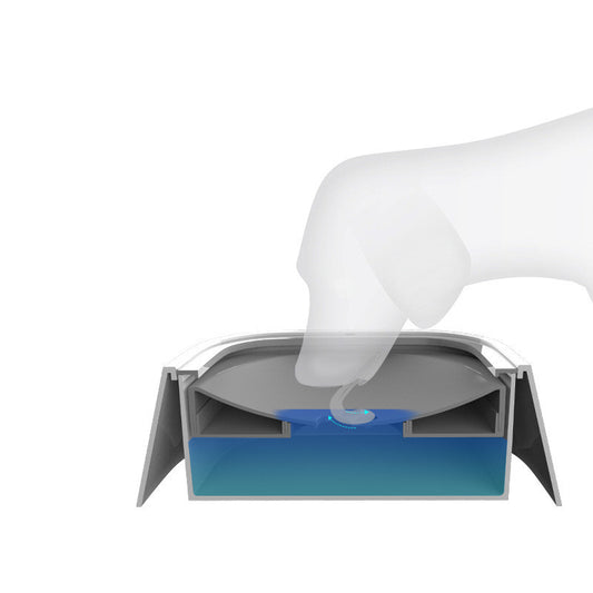 1.5L Pet Floating Water Bowl – Anti-Spill Slow Feeder for Dogs & Cats | Splash-Proof Travel Water Dispenser with Non-Slip Base | Durable ABS & PP Material
